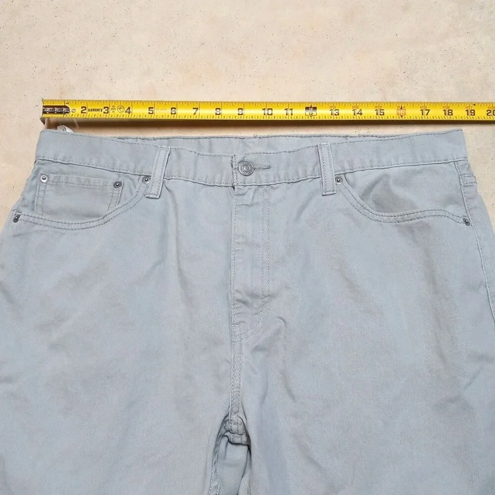 Levi's 508 Jeans Size 38x30 (Fits 37x29) Gray Denim Straight Leg White Tab